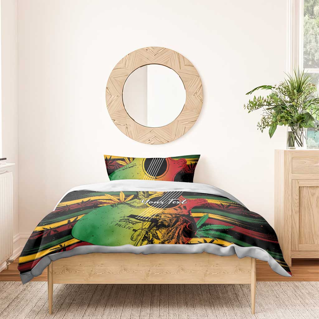 Personalised Afro Reggae Bedding Set Soul of Music Sketch Style