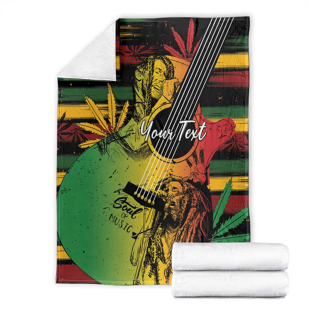 Personalised Afro Reggae Blanket Soul of Music Sketch Style