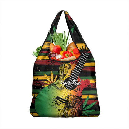 Personalised Afro Reggae Grocery Bag Soul of Music Sketch Style