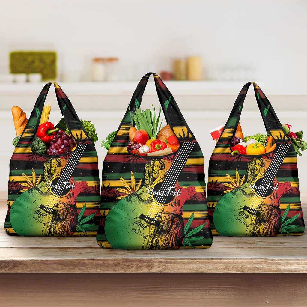 Personalised Afro Reggae Grocery Bag Soul of Music Sketch Style