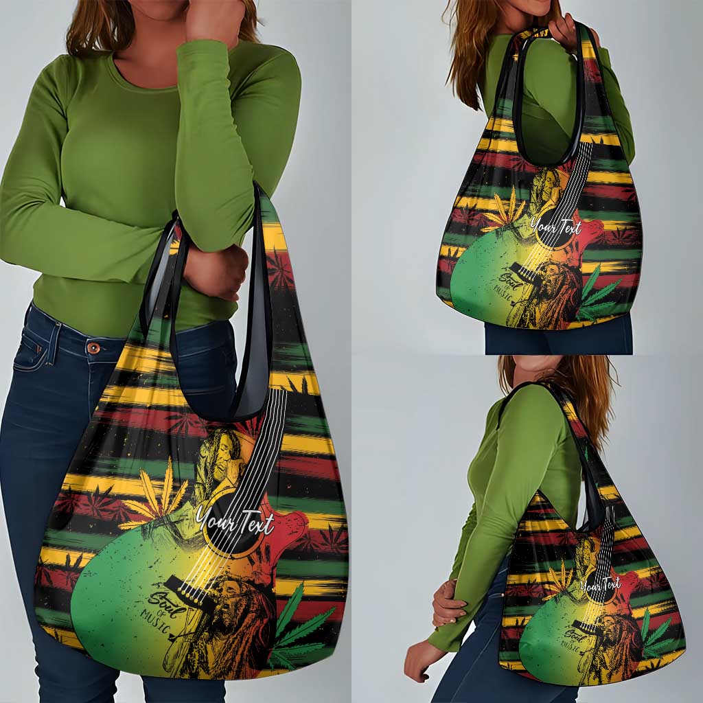 Personalised Afro Reggae Grocery Bag Soul of Music Sketch Style