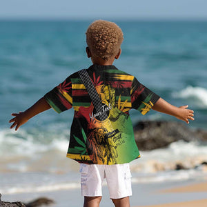 Personalised Afro Reggae Kid Hawaiian Shirt Soul of Music Sketch Style