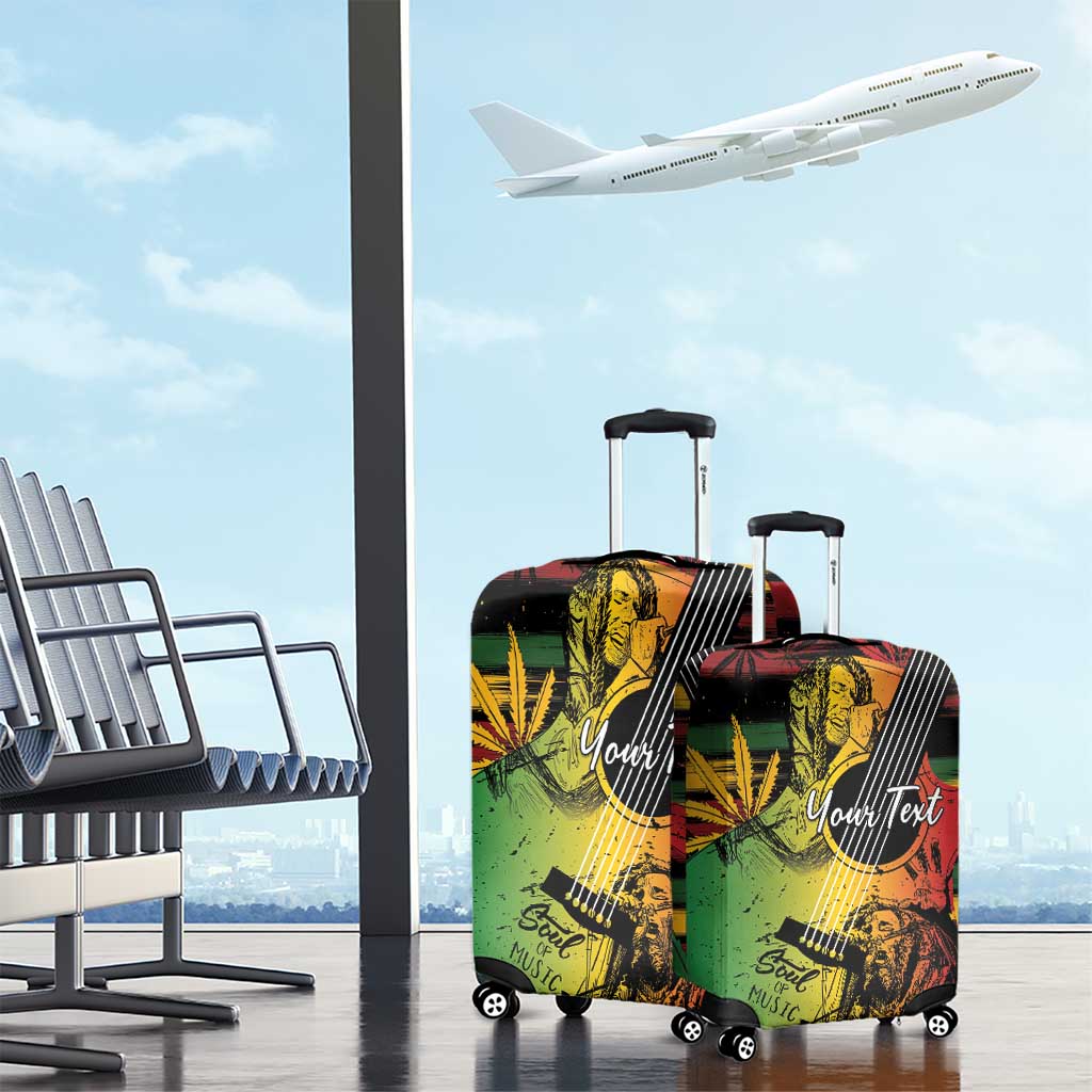 Personalised Afro Reggae Luggage Cover Soul of Music Sketch Style