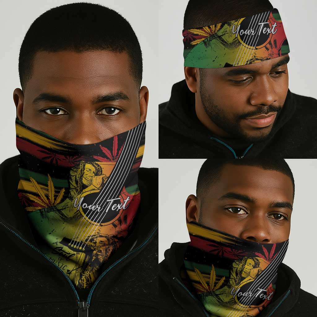 Personalised Afro Reggae Neck Gaiter Soul of Music Sketch Style LT7
