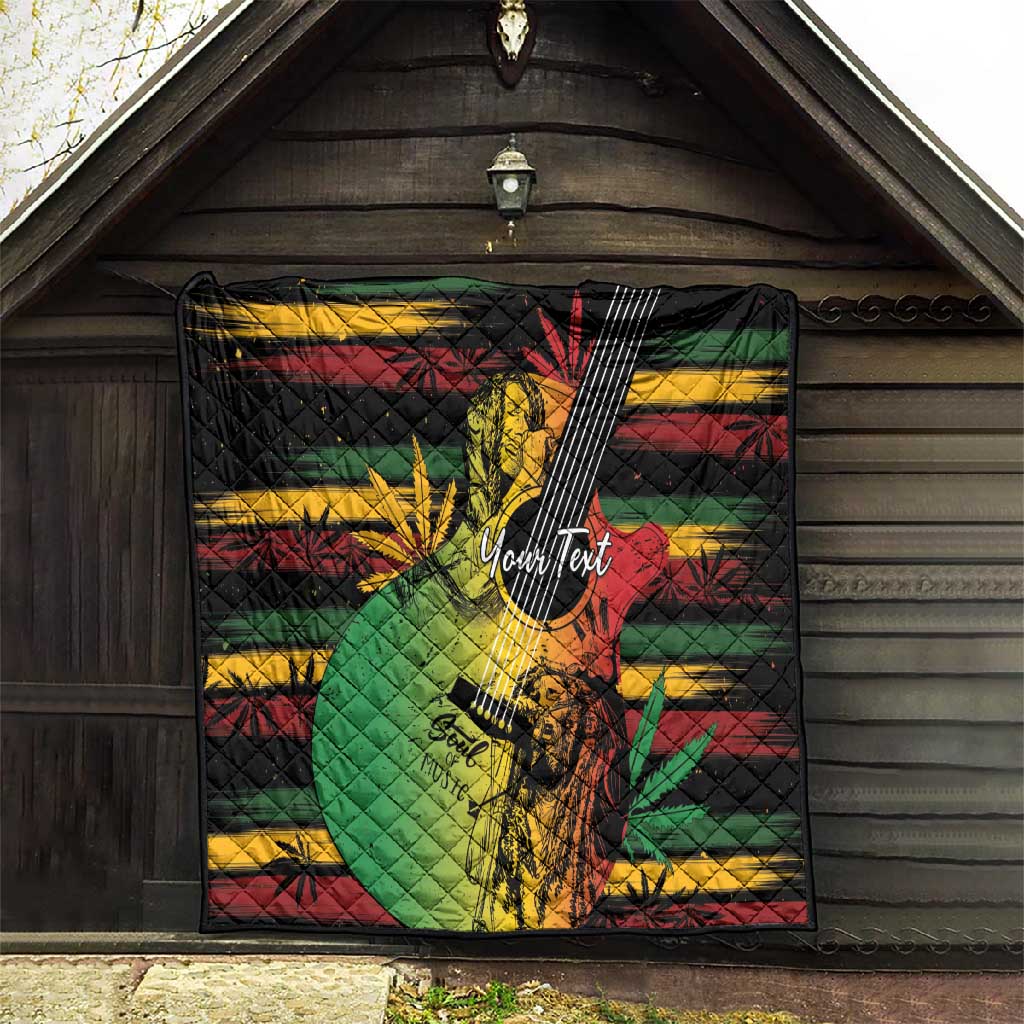 Personalised Afro Reggae Quilt Soul of Music Sketch Style