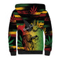 Personalised Afro Reggae Sherpa Hoodie Soul of Music Sketch Style