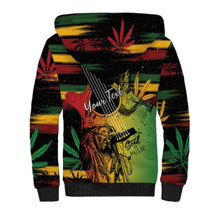 Personalised Afro Reggae Sherpa Hoodie Soul of Music Sketch Style