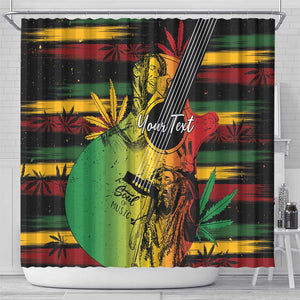 Personalised Afro Reggae Shower Curtain Soul of Music Sketch Style