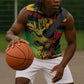 Personalised Afro Reggae Sleeveless Hoodie Soul of Music Sketch Style - African Pride