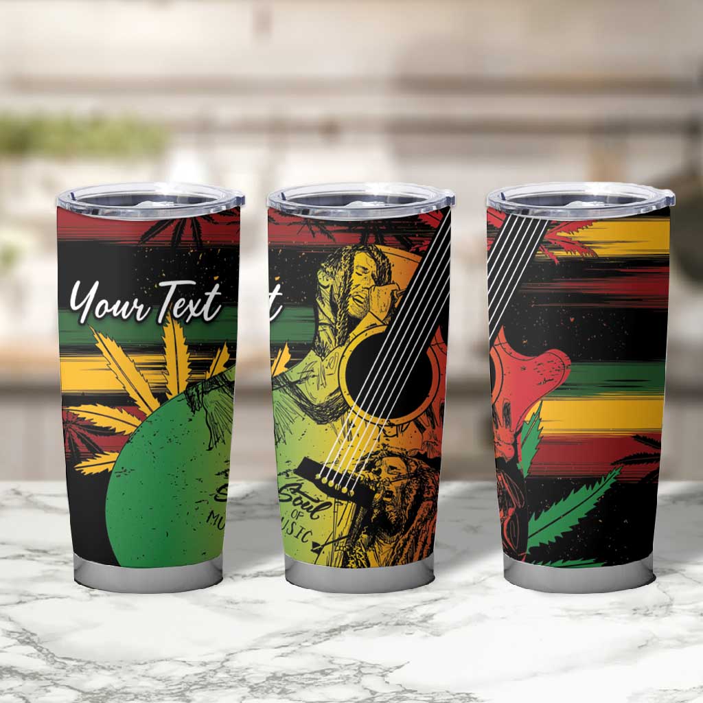 Personalised Afro Reggae Tumbler Cup Soul of Music Sketch Style