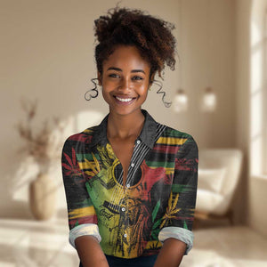 Personalised Afro Reggae Women Casual Shirt Soul of Music Sketch Style LT7