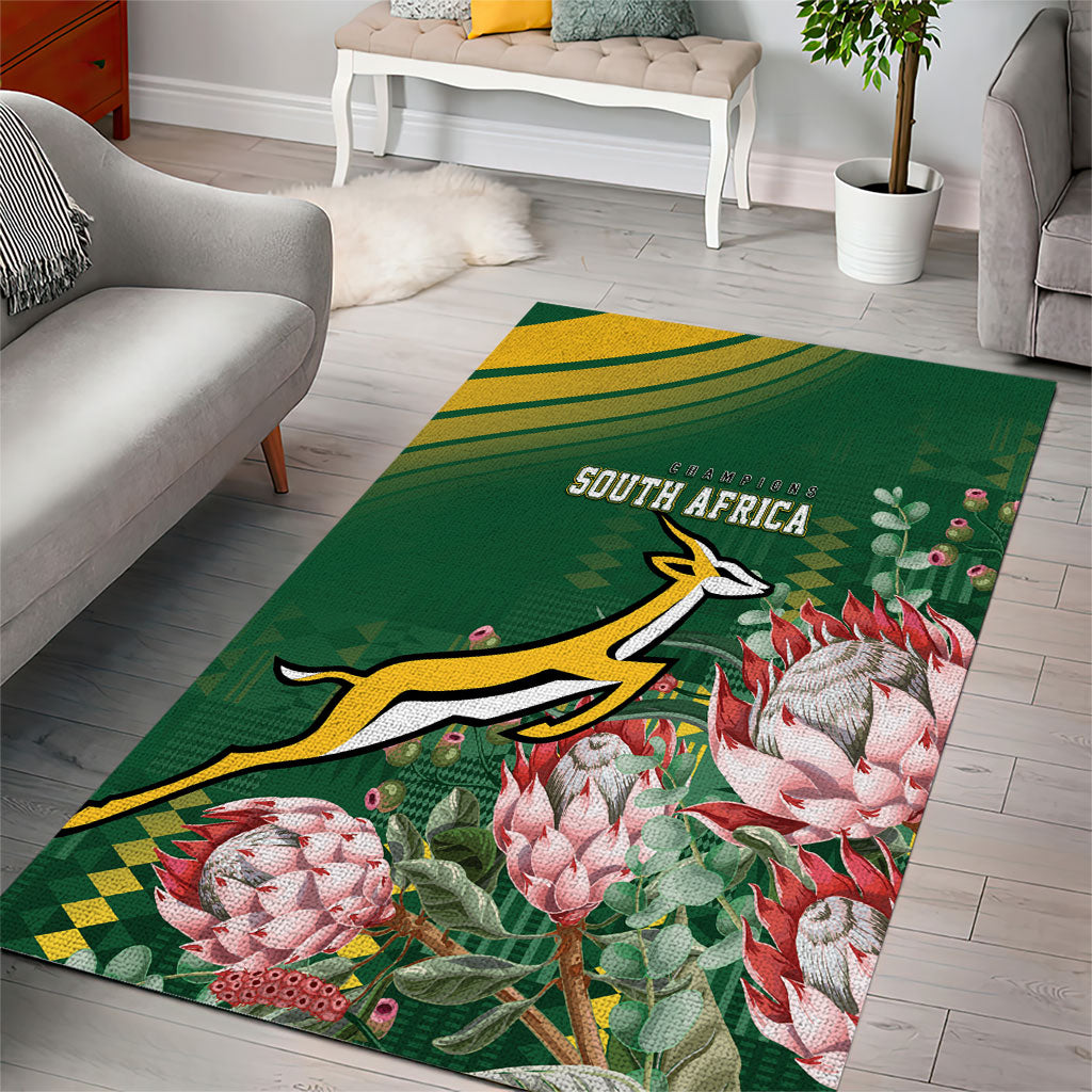 South Africa Rugby Bokke Champions Area Rug