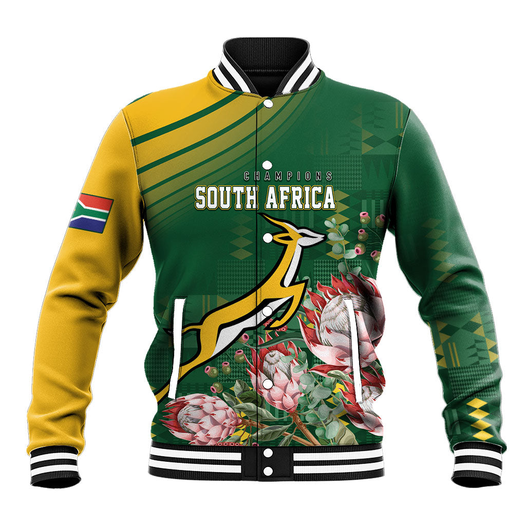 South Africa Rugby Personalized Bokke Champions Baseball Jacket