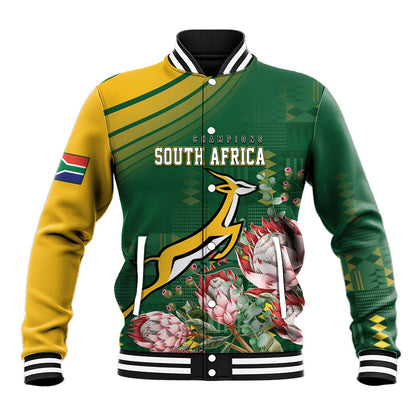 South Africa Rugby Personalized Bokke Champions Baseball Jacket