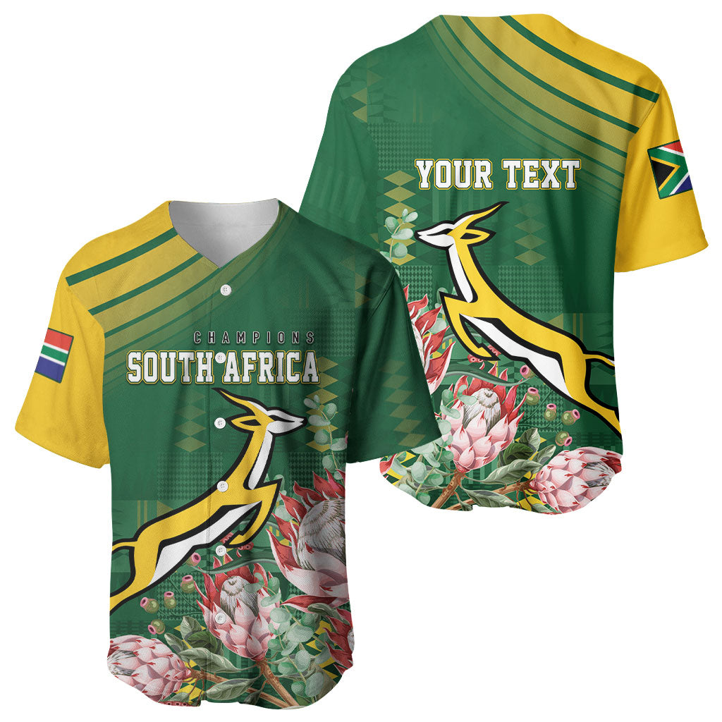 South Africa Rugby Personalized Bokke Champions Baseball Jersey