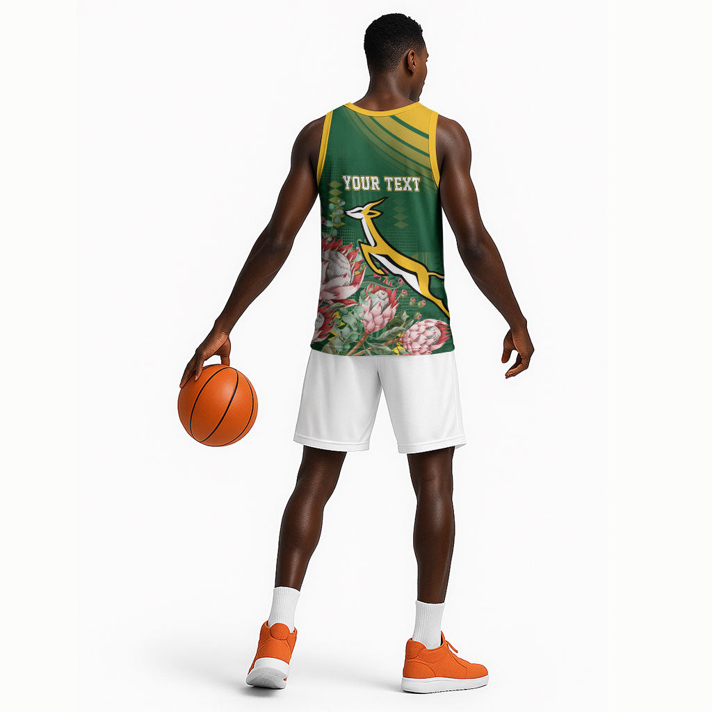 South Africa Rugby Personalized Bokke Champions Basketball Jersey