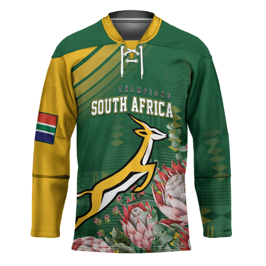 South Africa Rugby Personalized Bokke Champions Hockey Jersey