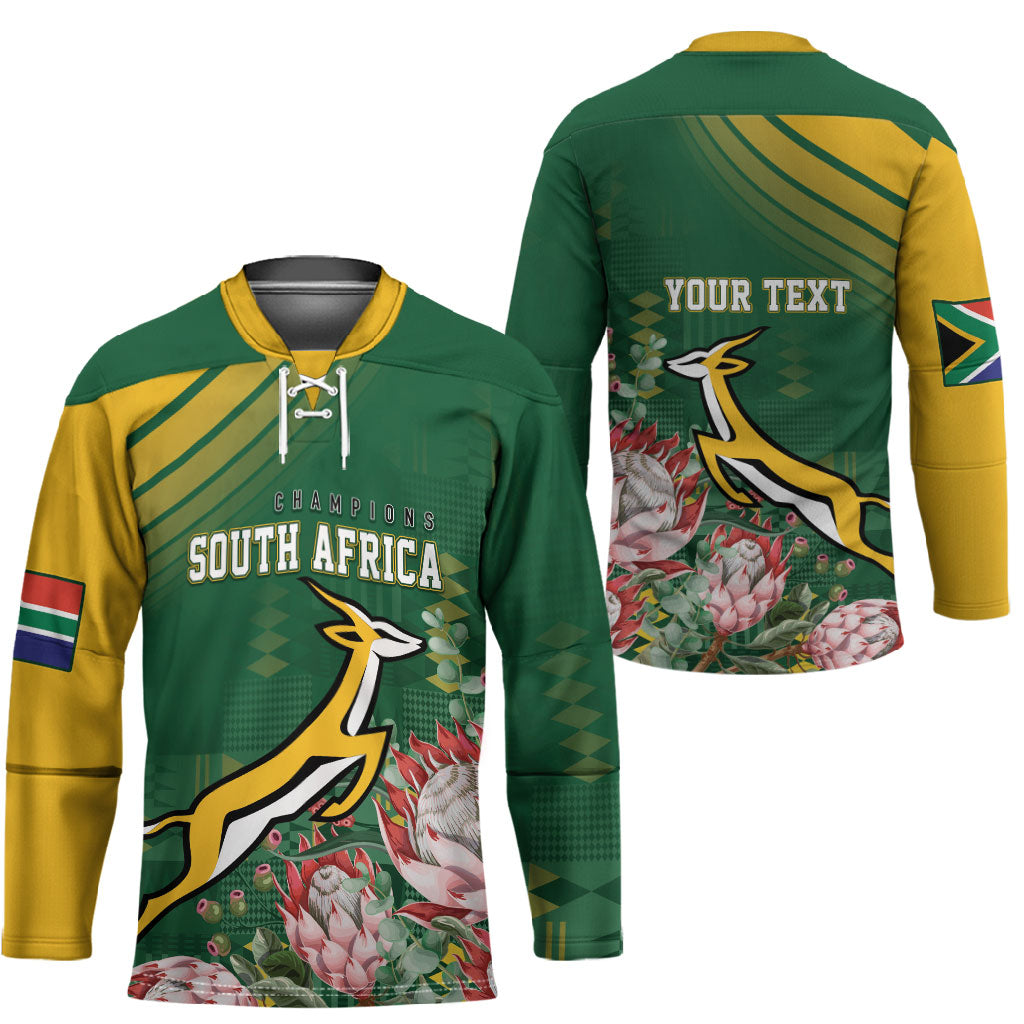South Africa Rugby Personalized Bokke Champions Hockey Jersey