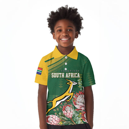 South Africa Rugby Personalized Bokke Champions Kid Polo Shirt