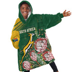 South Africa Rugby Personalized Bokke Champions Kid Wearable Blanket Hoodie