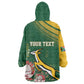 South Africa Rugby Personalized Bokke Champions Kid Wearable Blanket Hoodie