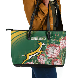 South Africa Rugby Bokke Champions Leather Tote Bag