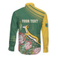 South Africa Rugby Personalized Bokke Champions Long Sleeve Button Shirt