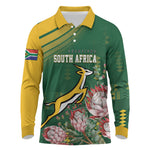 South Africa Rugby Personalized Bokke Champions Long Sleeve Polo Shirt