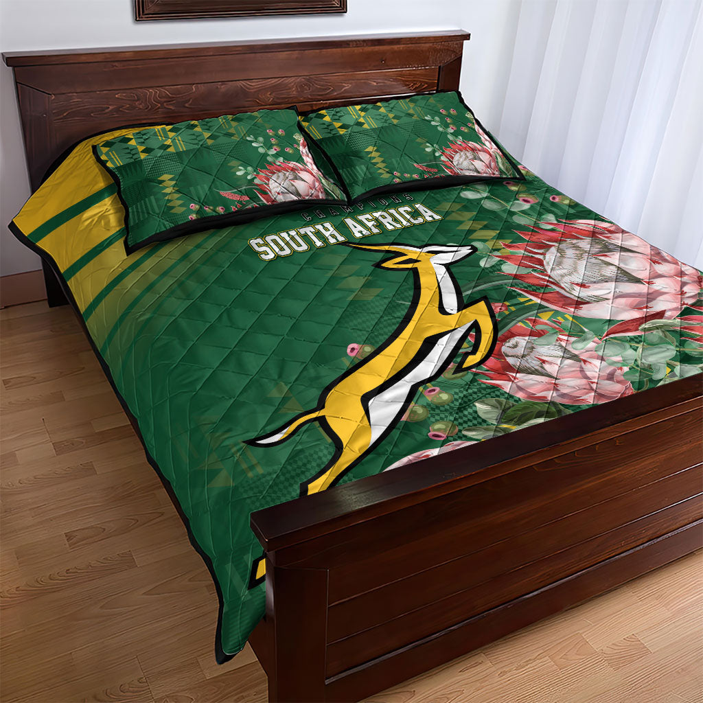 South Africa Rugby Bokke Champions Quilt Bed Set