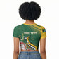 South Africa Rugby Personalized Bokke Champions Raglan Cropped T shirt