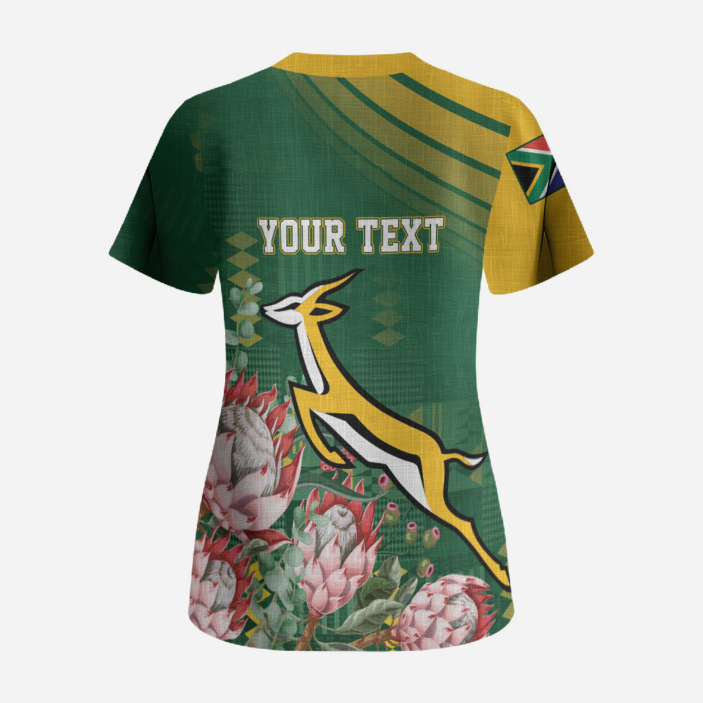 South Africa Rugby Personalized Bokke Champions Scrub Top