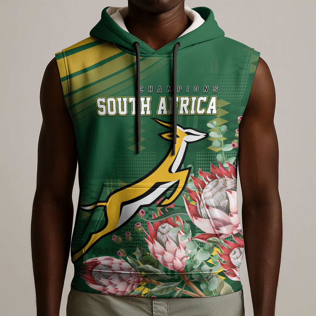 South Africa Rugby Personalized Bokke Champions Sleeveless Hoodie
