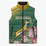 South Africa Rugby Personalized Bokke Champions Sleeveless Puffer Jacket