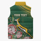 South Africa Rugby Personalized Bokke Champions Sleeveless Puffer Jacket