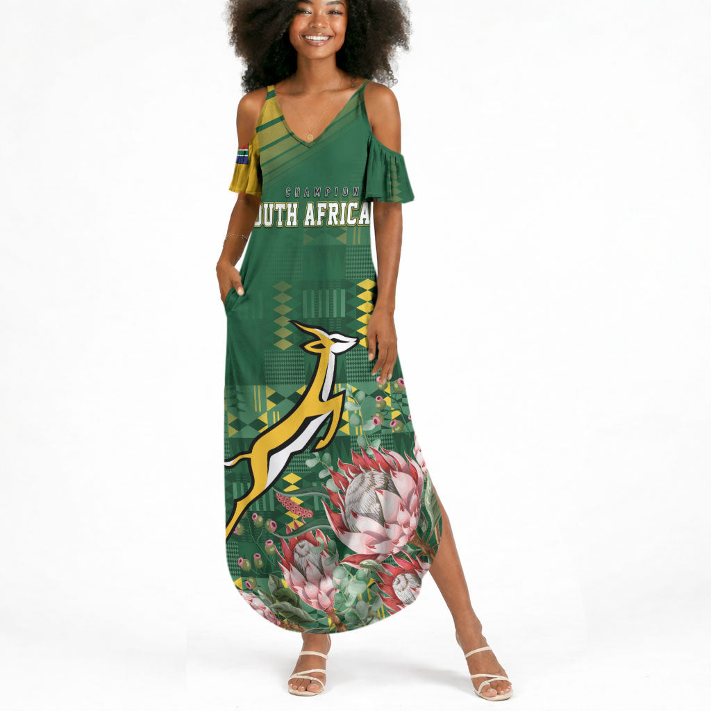 South Africa Rugby Personalized Bokke Champions Summer Maxi Dress