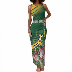 South Africa Rugby Personalized Bokke Champions Tank Maxi Dress