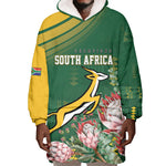 South Africa Rugby Personalized Bokke Champions Wearable Blanket Hoodie