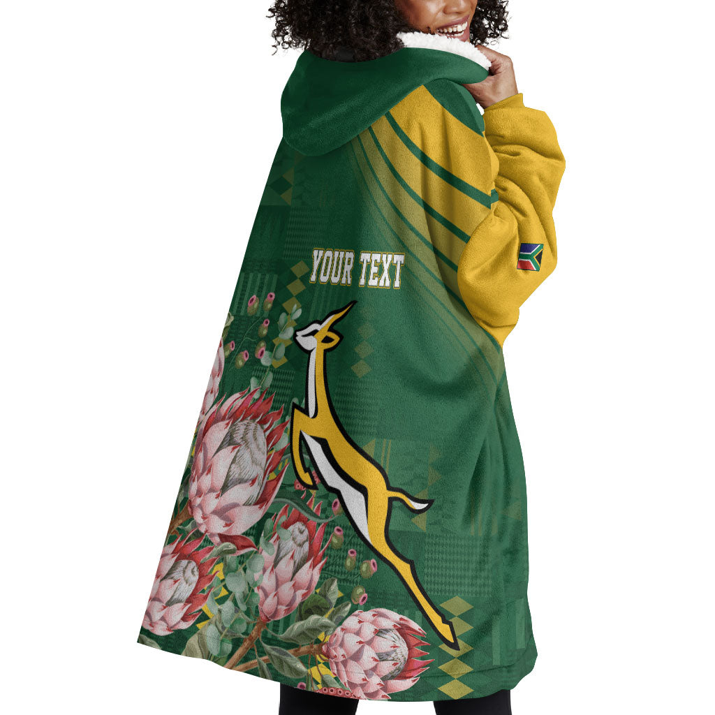South Africa Rugby Personalized Bokke Champions Wearable Blanket Hoodie