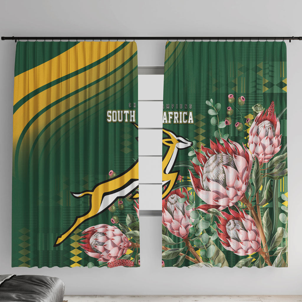 South Africa Rugby Bokke Champions Window Curtain