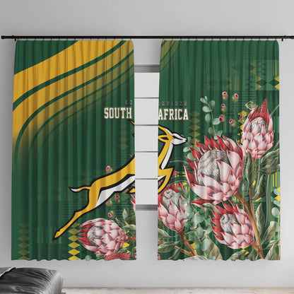 South Africa Rugby Bokke Champions Window Curtain