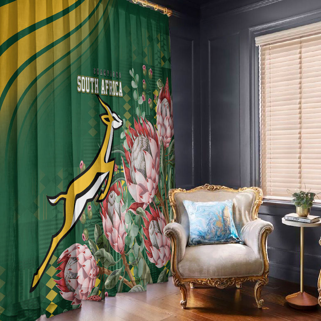 South Africa Rugby Bokke Champions Window Curtain