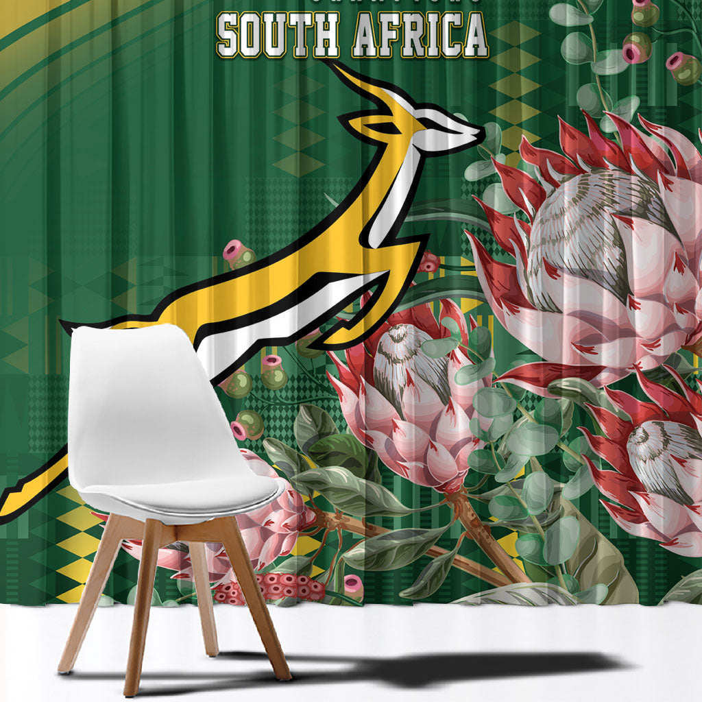 South Africa Rugby Bokke Champions Window Curtain