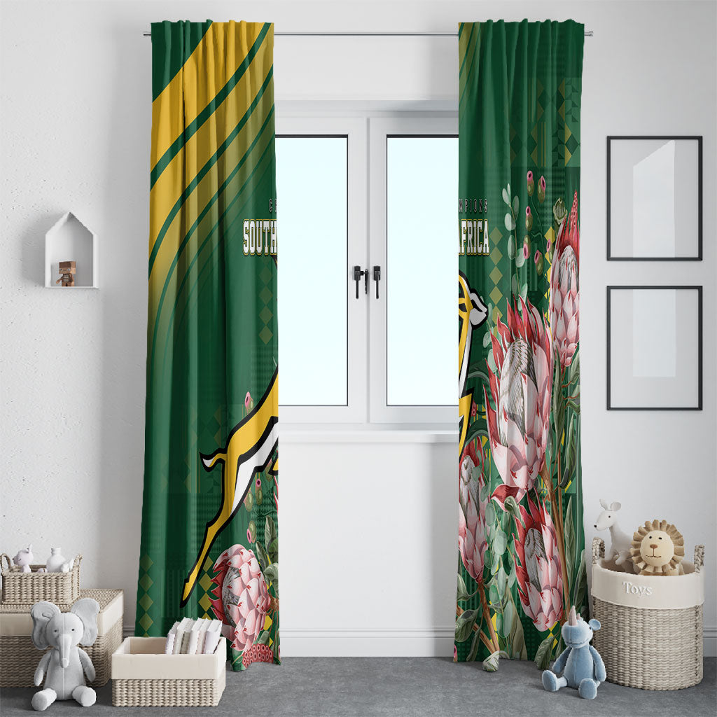 South Africa Rugby Bokke Champions Window Curtain