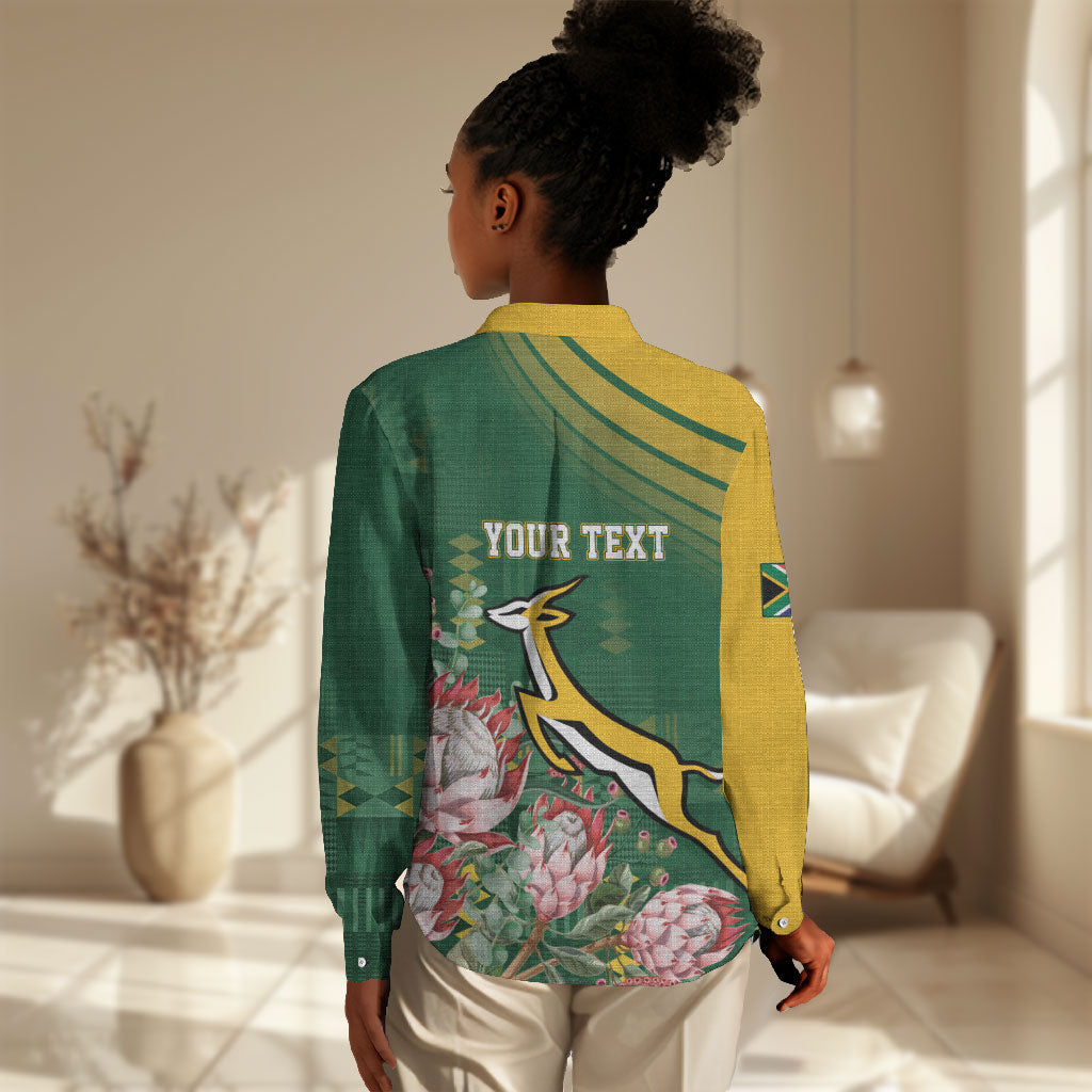 South Africa Rugby Personalized Bokke Champions Women Casual Shirt
