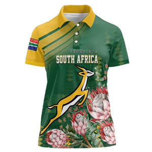 South Africa Rugby Personalized Bokke Champions Women Polo Shirt