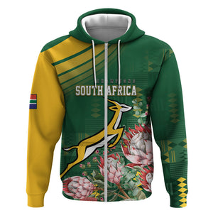 South Africa Rugby Personalized Bokke Champions Zip Hoodie