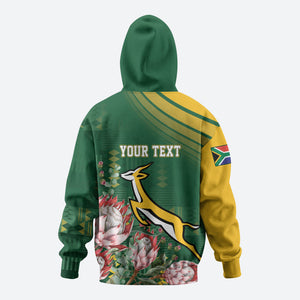 South Africa Rugby Personalized Bokke Champions Zip Hoodie