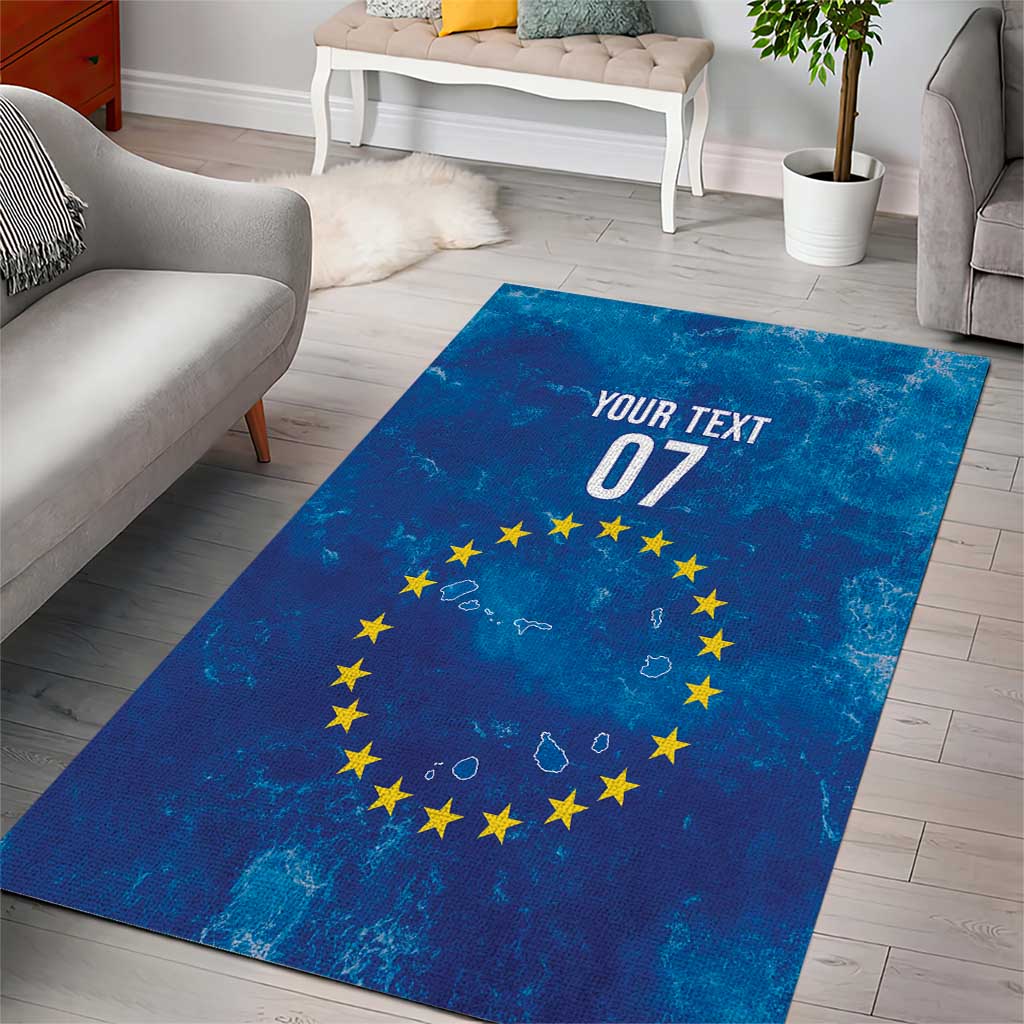 Cape Verde Tubaroes Azuis Custom Area Rug Break The Waves - African Pride