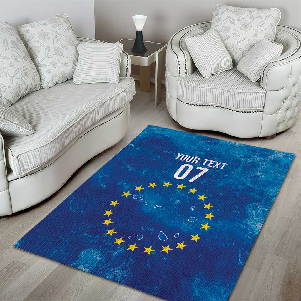 Cape Verde Tubaroes Azuis Custom Area Rug Break The Waves - African Pride