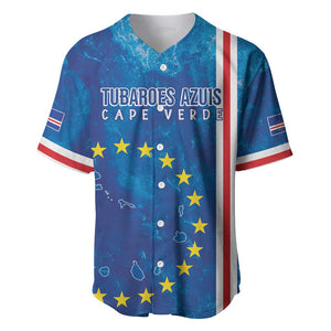 Cape Verde Tubaroes Azuis Custom Baseball Jersey Break The Waves - African Pride